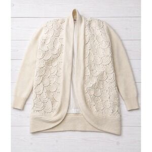 Vintage Jamie Cardigan Sweater Angora  Rabbit Hair Lambswool Blend Cream Small